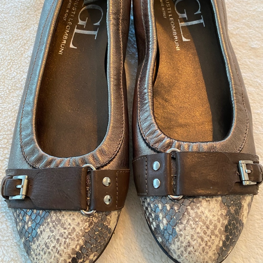 AGL snake skin flats
